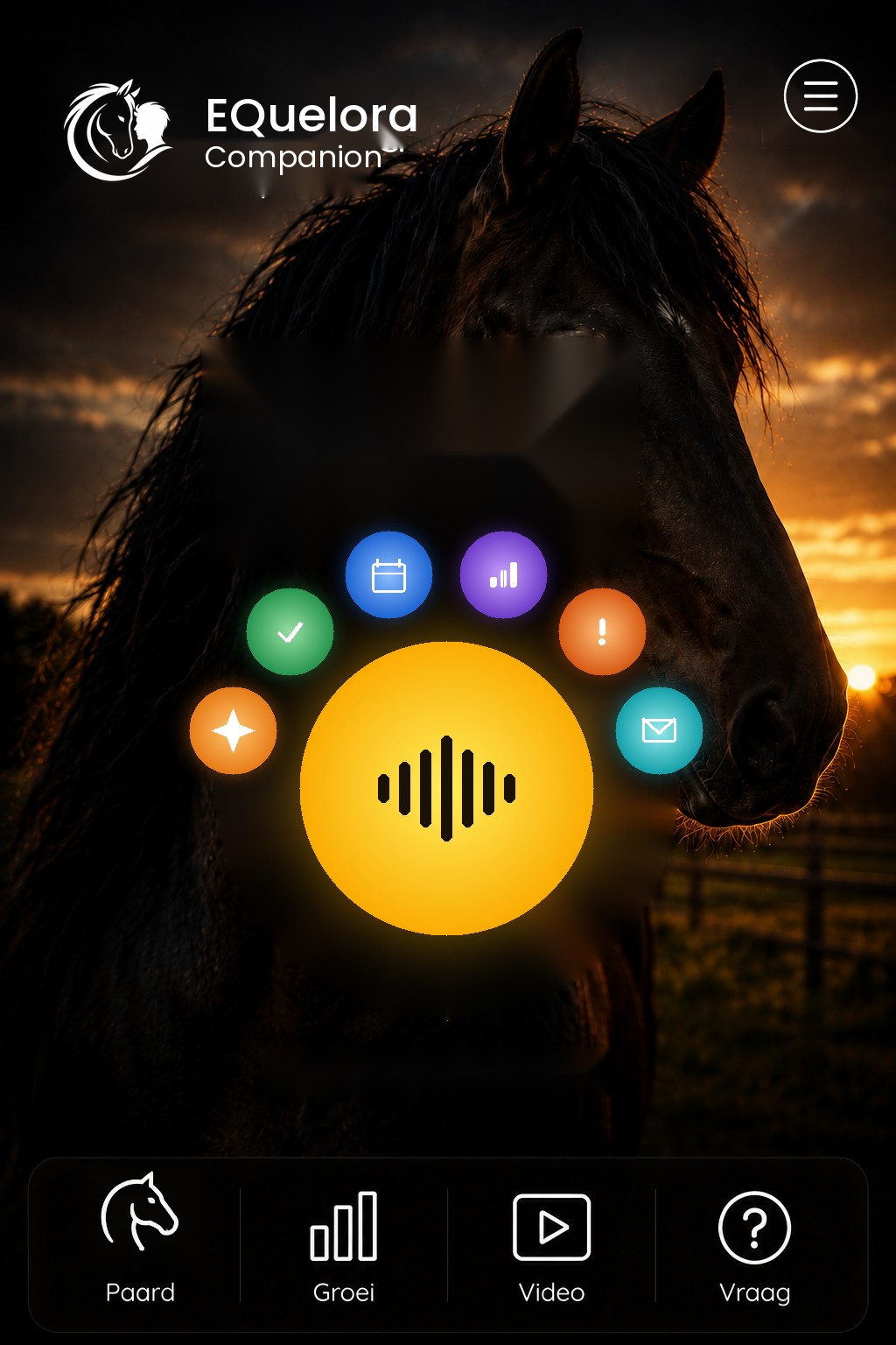 EQuelora Companion app — eerste ontwerp