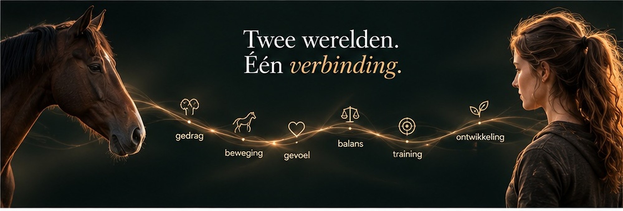 Twee werelden. Eén verbinding. Gedrag, beweging, gevoel, balans, training, ontwikkeling.
